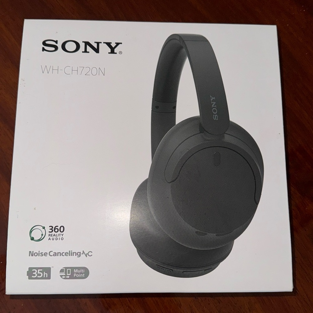 SONY WH-CH720N Black Wireless Noise Cancelling Over Ear Stereo Headset-NEW